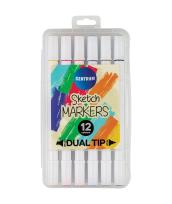 Opakowanie Zestaw markerów dwustronnych 12 kolorów 89700 Centrum