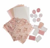 Opakowanie Zestaw papierów vintage z naklejkami 40szt