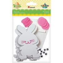 Opakowanie Zestaw piankowe zające biało-różowe 61x98mm 6szt