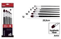 Opakowanie Zestaw profesjonalnych pędzli malarskich 6szt