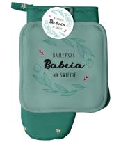 Opakowanie Zestaw rękawica kuchenna + łapka Najlepsza Babcia