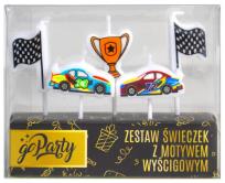 Opakowanie Zestaw świeczek urodzinowych Motyw wyścigowy