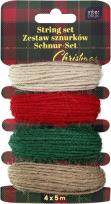 Opakowanie Zestaw sznurków 4x5m Christmas