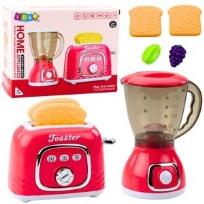 Opakowanie Zestaw urządzeń kuchennych Toster Blender różowy
