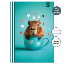 Opakowanie Zeszyt A4 32 kartki w 3 linie kolor 90g Kapibara morska