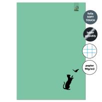 Opakowanie Zeszyt A4 32 kartki w kratkę 90g Kot miętowy