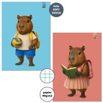 Opakowanie Zeszyt A4/32K kratka 90g Kapibara (6szt)