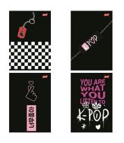 Opakowanie Zeszyt A4/60k kratka K-Pop Vibes (10szt)
