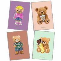 Opakowanie Zeszyt A4 60k.kratka PP Teddies 1szt.mix