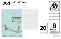 Opakowanie Zeszyt A4 Cervatnes do nut pięciolinia