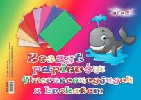 Opakowanie Zeszyt papierów fluorescencyjnych z brokatem B4