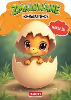 Okładka książki Zmalowane dinusie. Kolorowanka z naklejkami