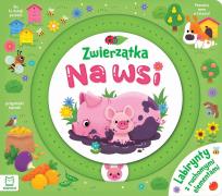 Okładka książki Zwierzątka na wsi. Labirynty z ruchomymi elementami