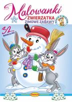 Okładka książki Zwierzątka- zimowe zabawy. Malowanki