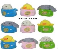 Opakowanie Zwierzątko wielkanocne w koszyczku 13cm MIX