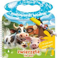 Okładka książki Zwierzęta na wsi. Zadanka & malowanki wodne