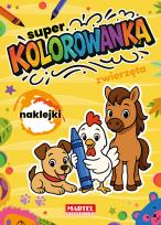 Okładka książki Zwierzęta. Super kolorowanka z naklejkami